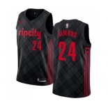 Women's Nike Portland Trail Blazers #24 Anfernee Simons Swingman Black NBA Jersey - City Edition