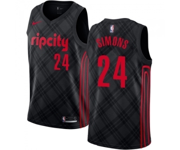 Women's Nike Portland Trail Blazers #24 Anfernee Simons Swingman Black NBA Jersey - City Edition