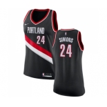 Women's Nike Portland Trail Blazers #24 Anfernee Simons Swingman Black NBA Jersey - Icon Edition