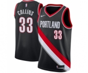 Women's Nike Portland Trail Blazers #33 Zach Collins Swingman Black Road NBA Jersey - Icon Edition