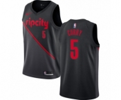 Women's Nike Portland Trail Blazers #5 Seth Curry Swingman Black NBA Jersey - 2018-19 City Edition