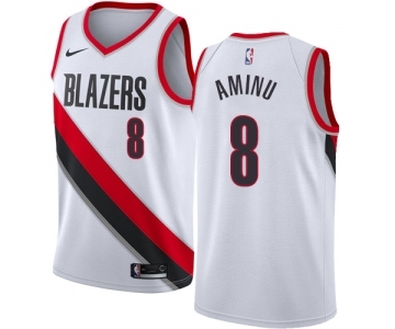 Women's Nike Portland Trail Blazers #8 Al-Farouq Aminu Swingman White Home NBA Jersey - Association Edition