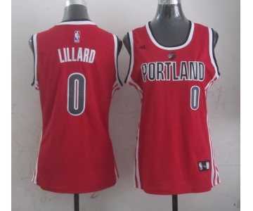 women nba portland trailblazers #0 lillard red