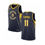 Youth Nike Indiana Pacers #11 Domantas Sabonis Swingman Navy Blue Road NBA Jersey - Icon Edition