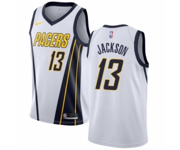 Youth Nike Indiana Pacers #13 Mark Jackson White Swingman Jersey - Earned Edition