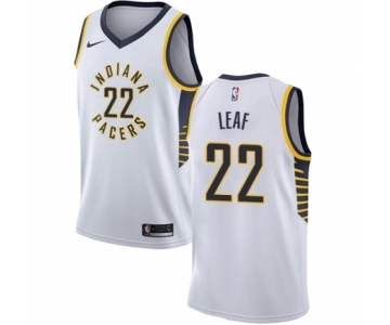 Youth Nike Indiana Pacers #22 T. J. Leaf Authentic White NBA Jersey - Association Edition