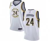 Youth Nike Indiana Pacers #24 Alize Johnson Swingman White NBA Jersey - Association Edition