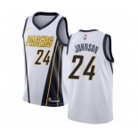 Youth Nike Indiana Pacers #24 Alize Johnson White Swingman Jersey - Earned Edition