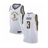 Youth Nike Indiana Pacers #3 Joe Young Authentic White NBA Jersey - Association Edition