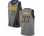 Youth Nike Indiana Pacers #33 Myles Turner Swingman Gray NBA Jersey - City Edition