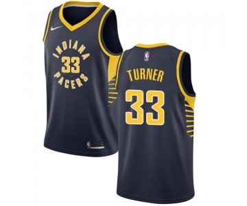 Youth Nike Indiana Pacers #33 Myles Turner Swingman Navy Blue Road NBA Jersey - Icon Edition