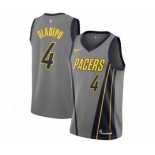 Youth Nike Indiana Pacers #4 Victor Oladipo Swingman Gray NBA Jersey - City Edition