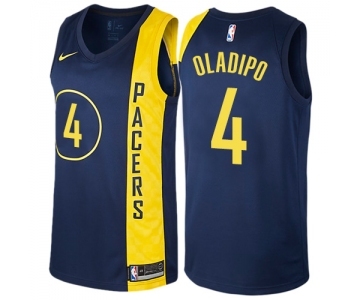 Youth Nike Indiana Pacers #4 Victor Oladipo Swingman Navy Blue NBA Jersey - City Edition