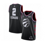 Youth Jordan Toronto Raptors #2 Kawhi Leonard Swingman Black 2019 All-Star Game Basketball Jersey