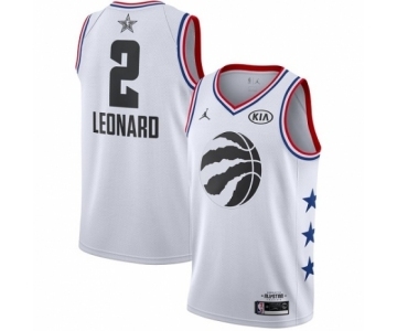 Youth Jordan Toronto Raptors #2 Kawhi Leonard Swingman White 2019 All-Star Game Basketball Jersey