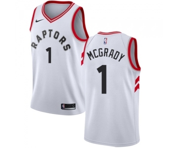 Youth Nike Toronto Raptors #1 Tracy Mcgrady Swingman White NBA Jersey - Association Edition