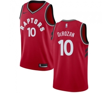 Youth Nike Toronto Raptors #10 DeMar DeRozan Swingman Red Road NBA Jersey - Icon Edition