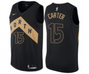 Youth Nike Toronto Raptors #15 Vince Carter Swingman Black NBA Jersey - City Edition