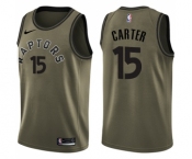 Youth Nike Toronto Raptors #15 Vince Carter Swingman Green Salute to Service NBA Jerse