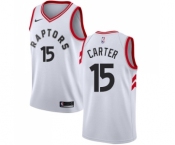 Youth Nike Toronto Raptors #15 Vince Carter Swingman White NBA Jersey - Association Edition