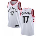 Youth Nike Toronto Raptors #17 Jonas Valanciunas Authentic White NBA Jersey - Association Edition