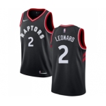 Youth Nike Toronto Raptors #2 Kawhi Leonard Swingman Black NBA Jersey Statement Edition