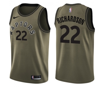 Youth Nike Toronto Raptors #22 Malachi Richardson Swingman Green Salute to Service NBA Jersey