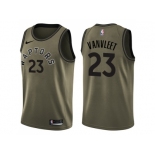 Youth Nike Toronto Raptors #23 Fred VanVleet Green Salute to Service NBA Swingman Jersey