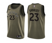 Youth Nike Toronto Raptors #23 Fred VanVleet Green Salute to Service NBA Swingman Jersey