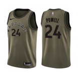 Youth Nike Toronto Raptors #24 Norman Powell Swingman Green Salute to Service NBA Jersey