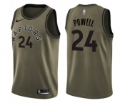 Youth Nike Toronto Raptors #24 Norman Powell Swingman Green Salute to Service NBA Jersey