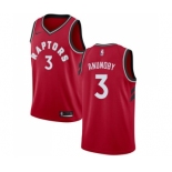 Youth Nike Toronto Raptors #3 OG Anunoby Swingman Red Road NBA Jersey - Icon Edition