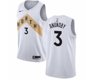 Youth Nike Toronto Raptors #3 OG Anunoby Swingman White NBA Jersey - City Edition