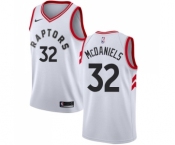 Youth Nike Toronto Raptors #32 KJ McDaniels Authentic White NBA Jersey - Association Edition