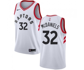 Youth Nike Toronto Raptors #32 KJ McDaniels Authentic White NBA Jersey - Association Edition