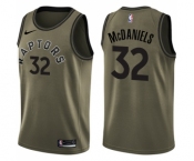 Youth Nike Toronto Raptors #32 KJ McDaniels Swingman Green Salute to Service NBA Jersey