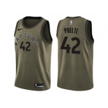 Youth Nike Toronto Raptors #42 Jakob Poeltl Green Salute to Service NBA Swingman Jersey