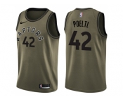 Youth Nike Toronto Raptors #42 Jakob Poeltl Green Salute to Service NBA Swingman Jersey