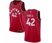 Youth Nike Toronto Raptors #42 Jakob Poeltl Swingman Red Road NBA Jersey - Icon Edition