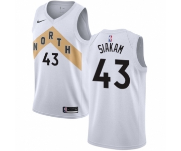 Youth Nike Toronto Raptors #43 Pascal Siakam Swingman White NBA Jersey - City Edition