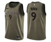 Youth Nike Toronto Raptors #9 Serge Ibaka Swingman Green Salute to Service NBA Jersey