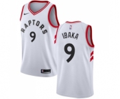 Youth Nike Toronto Raptors #9 Serge Ibaka Swingman White NBA Jersey - Association Edition