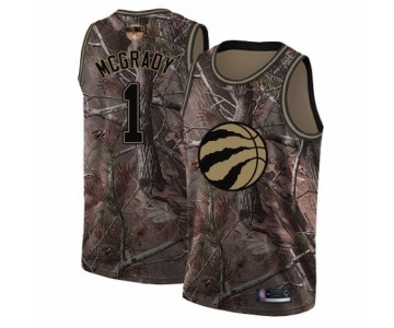 Youth Toronto Raptors #1 Tracy Mcgrady Swingman Camo Realtree Collection 2019 Basketball Finals Bound Jersey