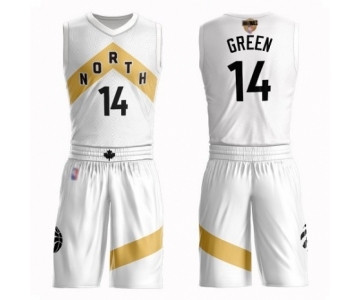 Youth Toronto Raptors #14 Danny Green Swingman White 2019 Basketball Finals Bound Suit Jersey - City Edition