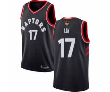 Youth Toronto Raptors #17 Jeremy Lin Swingman Black 2019 Basketball Finals Bound Jersey Statement Edition