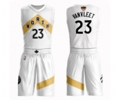 Youth Toronto Raptors #23 Fred VanVleet Swingman White 2019 Basketball Finals Bound Suit Jersey - City Edition