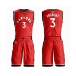 Youth Toronto Raptors #3 OG Anunoby Swingman Red 2019 Basketball Finals Bound Suit Jersey - Icon Edition