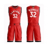 Youth Toronto Raptors #32 KJ McDaniels Swingman Red 2019 Basketball Finals Bound Suit Jersey - Icon Edition