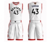 Youth Toronto Raptors #43 Pascal Siakam Swingman White 2019 Basketball Finals Bound Suit Jersey - Association Edition