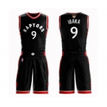 Youth Toronto Raptors #9 Serge Ibaka Swingman Black 2019 Basketball Finals Bound Suit Jersey Statement Edition